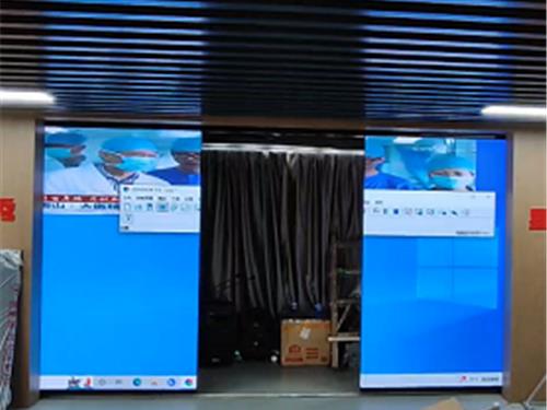 【安装现场】广州越秀，大型LED开合滑轨屏